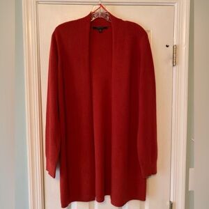 Cyrus Paprika Waffle Knit Open Cardigan